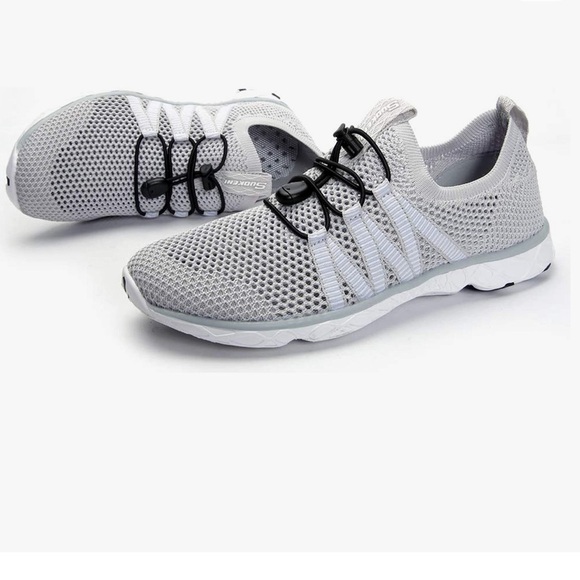 Suokeni Women’s Slip On Sneakers Water Shoes Mesh Gray‎ Size 38 US 7 - Picture 1 of 5
